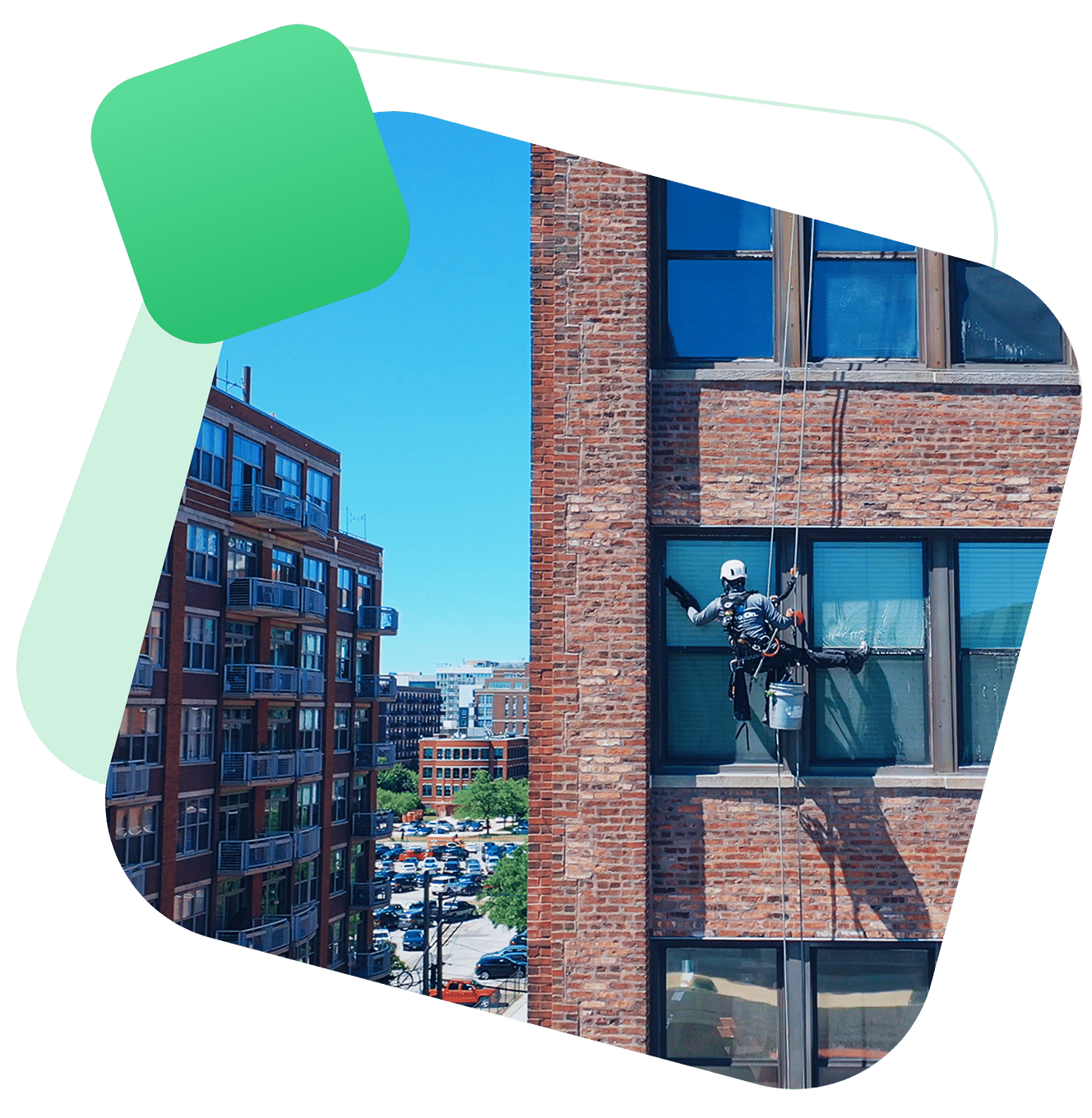 High Rise Window Cleaning Shine on Anchors